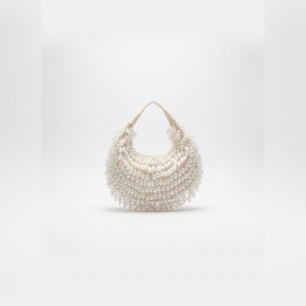 The Indian Princess White Batua Clutch