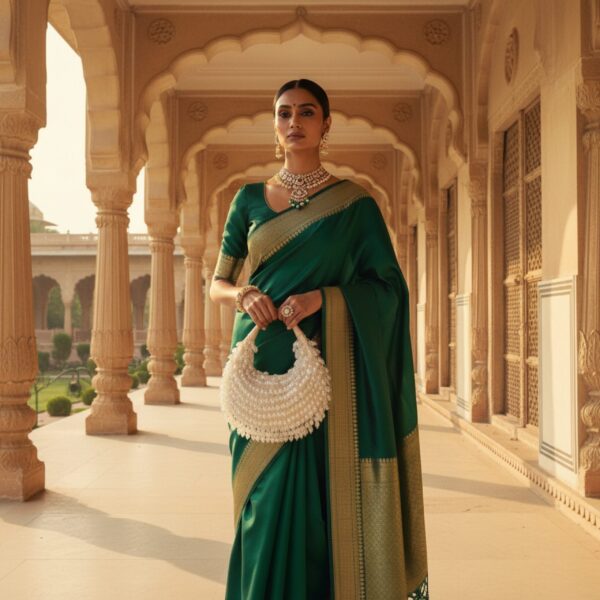 The Indian Princess White Batua Clutch - Image 3