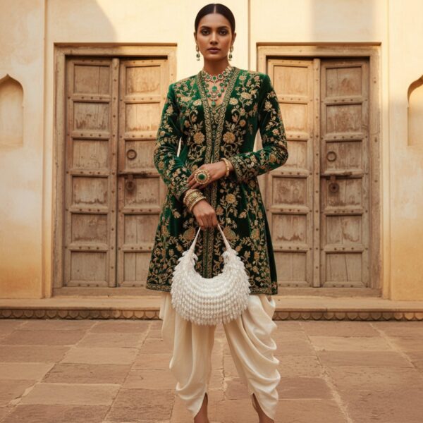The Indian Princess White Batua Clutch - Image 5