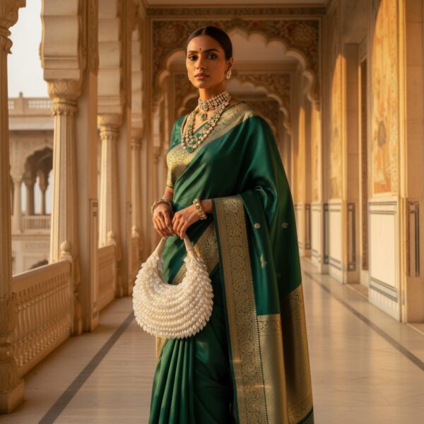 The Indian Princess White Batua Clutch - Image 8