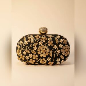 The Midnight Sparkle Black Clutch